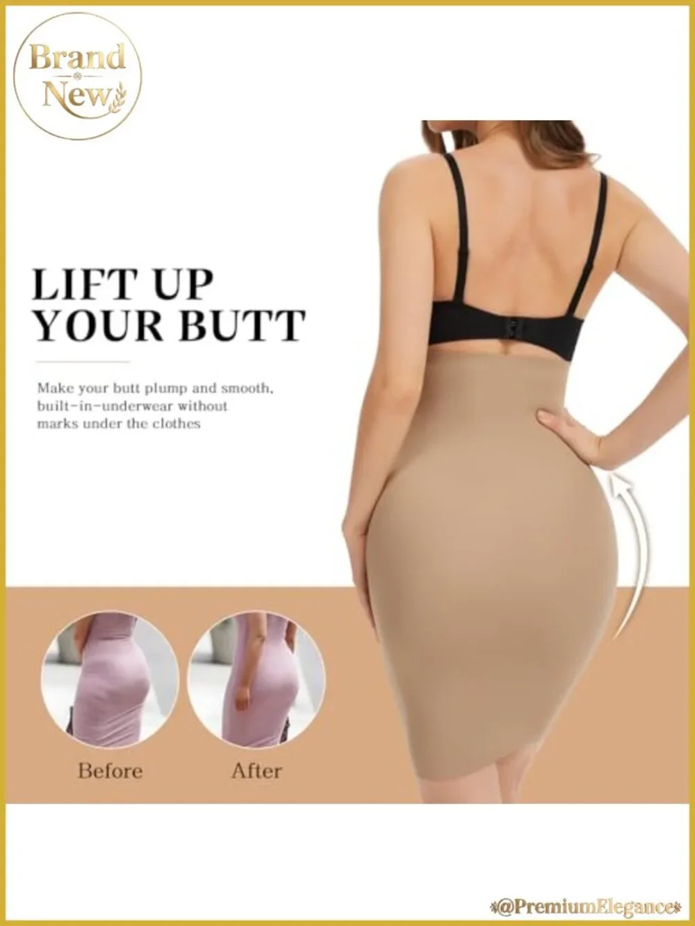 High Waist Half Slips for Women Tummy Control Seamless Shapewear Slip